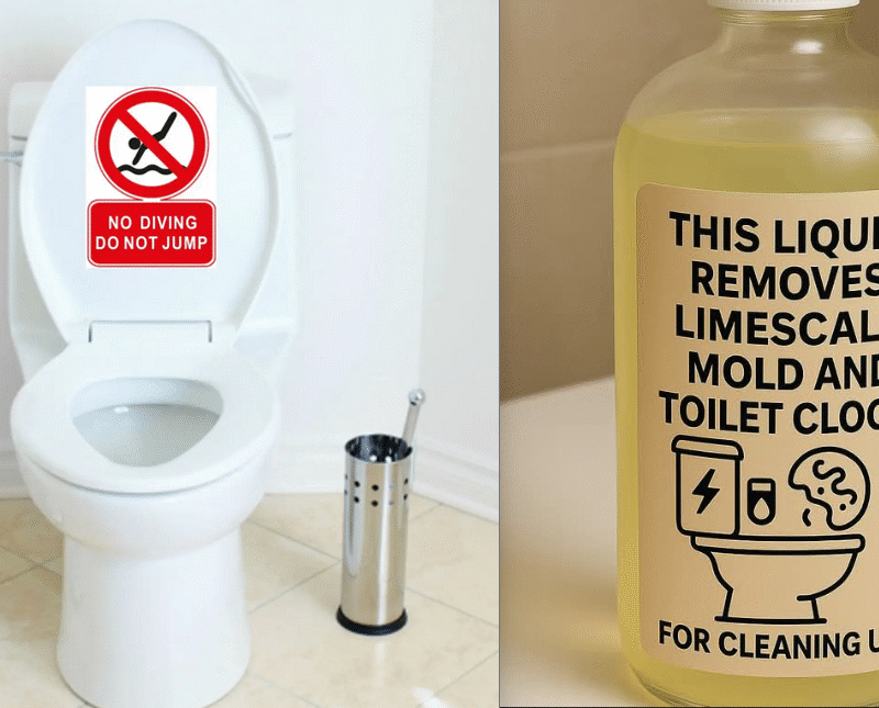 This homemade cleaner removes limescale, mold, and calcium from the toilet and other bathroom surfaces.