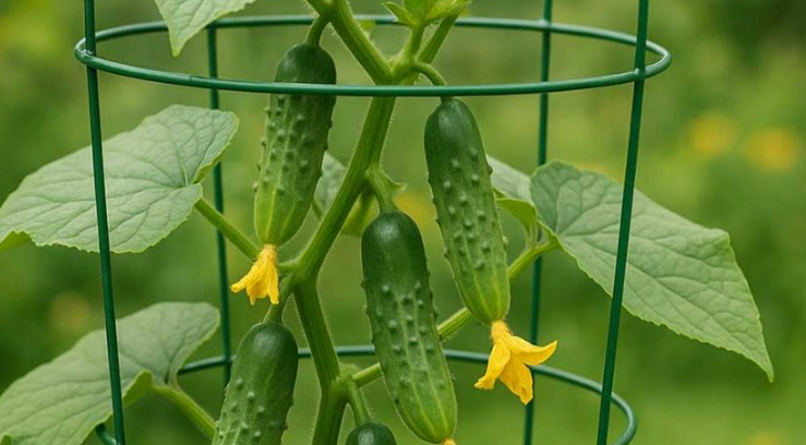 Most don't know this. The absolute easiest way to grow cucumber plants vertically
