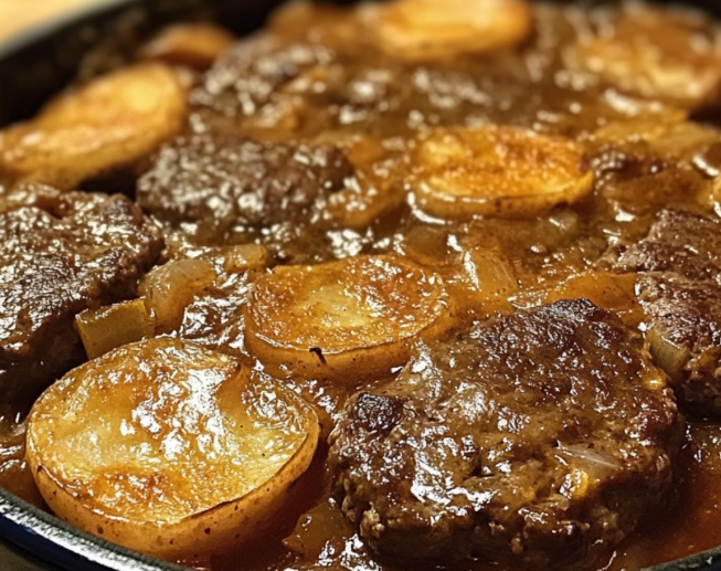 Amish Hamburger Steak Bake
