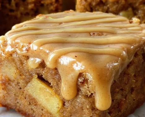 Apple Brownies with Maple Glaze