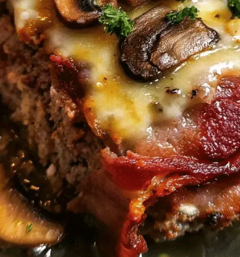 Bacon Wrapped Meatloaf with a Gourmet Swiss Cheese Twist