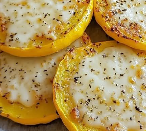 Cheesy Baked Squash Rounds