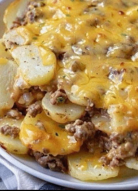 Cheesy Hamburger Potato Casserole