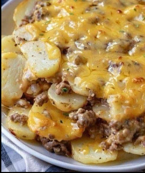 Cheesy Hamburger Potato Casserole