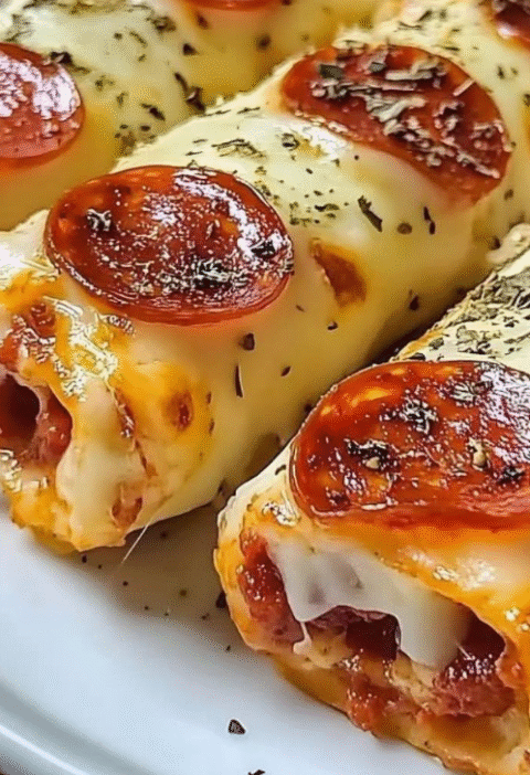 Cheesy Pepperoni Pizza Roll-Ups