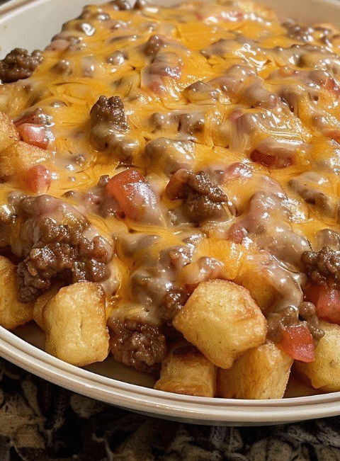 Cheesy Tater Tot Beef & Rotel Casserole – Flavorful Comfort in a Dish