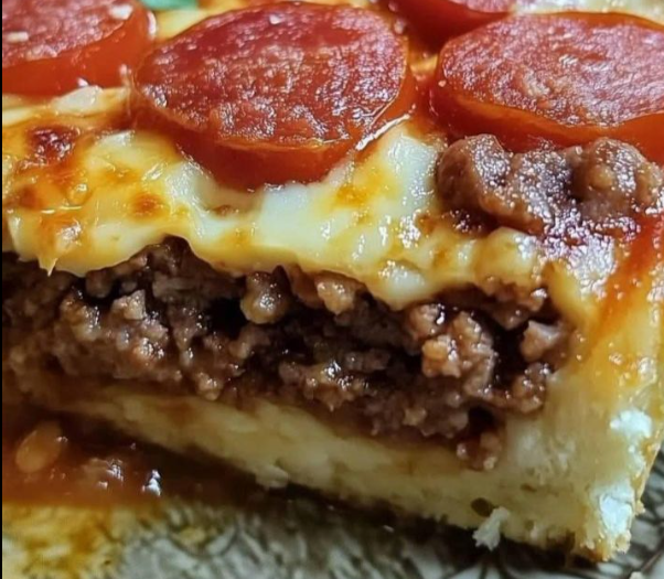 Deep Hamburger Beef Sausage & Pepperoni Pie