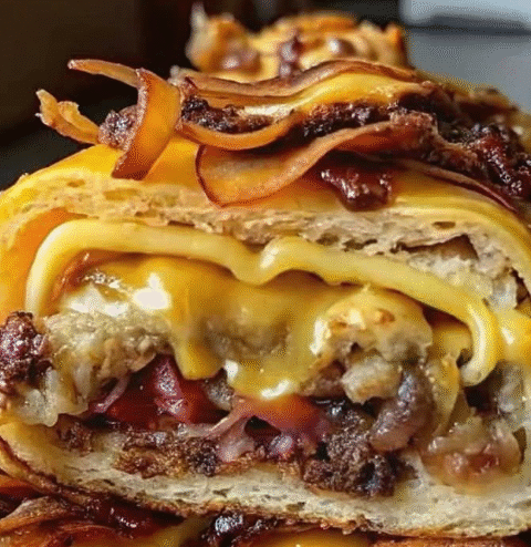Garlic Butter Bacon Cheeseburger Rollups – The Ultimate Cheesy Snack