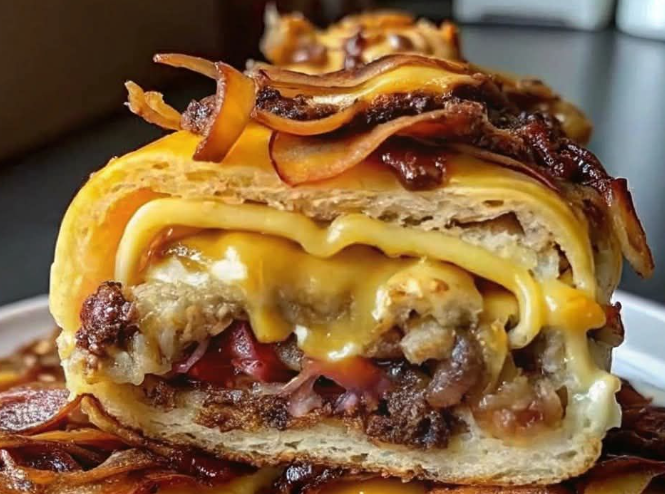 Garlic Butter Bacon Cheeseburger Rollups – The Ultimate Cheesy Snack