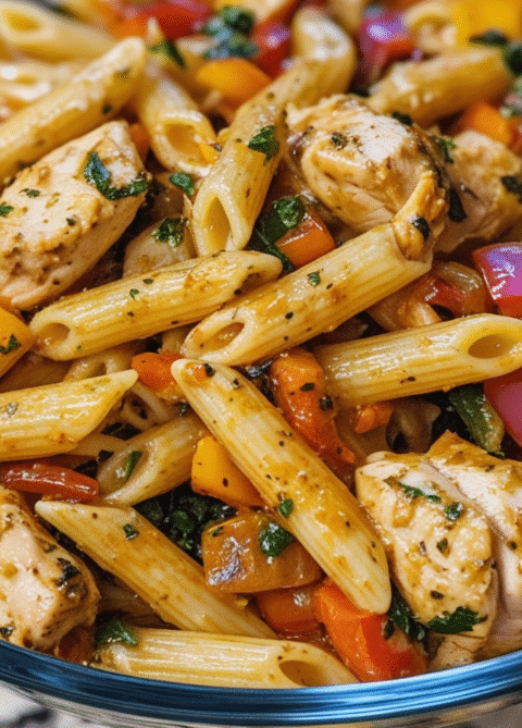 Garlic Butter Chicken Penne in Cajun Cream Sauce
