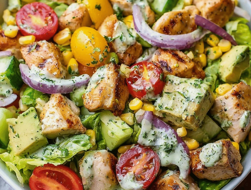 Grilled Chicken Avocado Salad