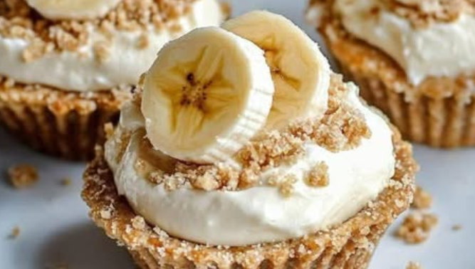 No-Bake Mini Banana Cream Pies