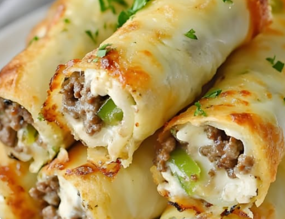 Philly Cheesesteak Roll Ups