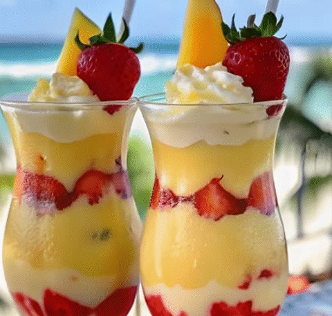 Piña Colada with Malibu Frosting