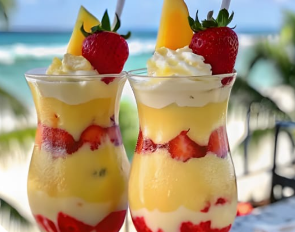 Piña Colada with Malibu Frosting