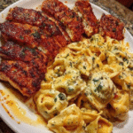 Garlic Butter Steak Bites & Creamy Parmesan Shells