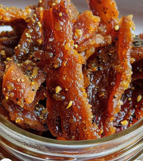 Honey Garlic Chicken Jerky (Air Fryer Method)