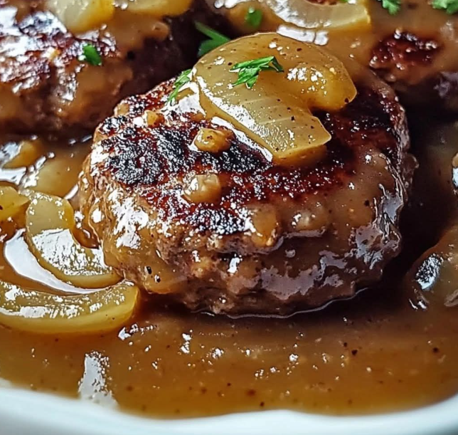 Hamburger Steaks with Onion Gravy