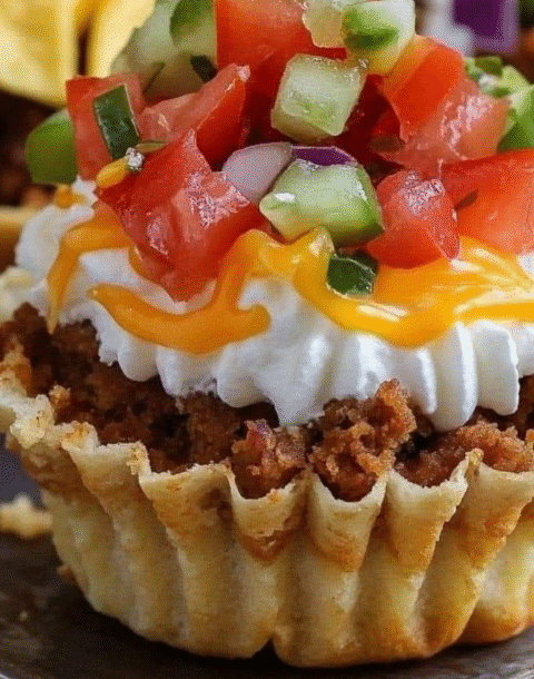 Taco Cupcakes Bites