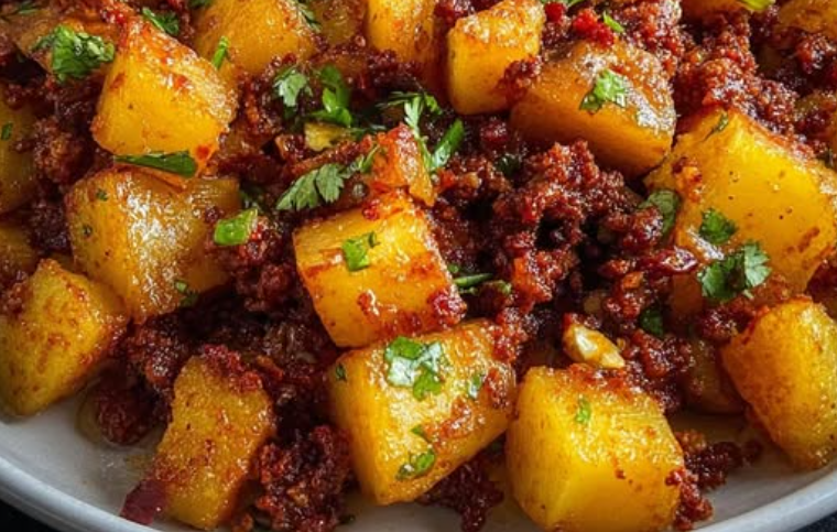 A delicious Mexican Papas con Chorizo dish