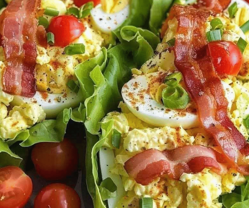 BLT Egg Salad Lettuce Wraps – The Ultimate Low-Carb, High-Protein Lunch