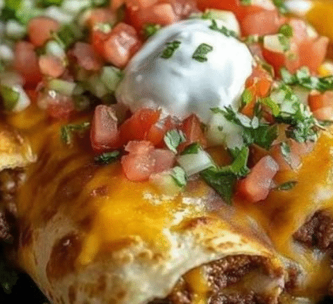 Beef and Cheese Chimichangas
