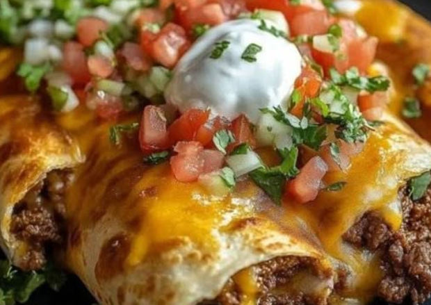 Beef and Cheese Chimichangas