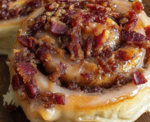 Bourbon Maple Bacon Cinnamon Rolls