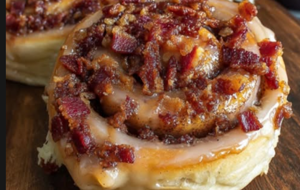 Bourbon Maple Bacon Cinnamon Rolls