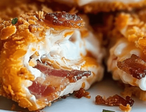 Cream Cheese and Turkey Bacon Stuffed Doritos Chicken
