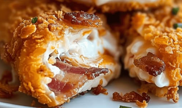 Cream Cheese and Turkey Bacon Stuffed Doritos Chicken