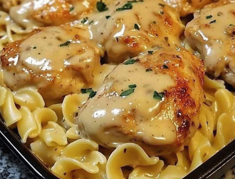 One-Pan Chicken with Buttered Noodles