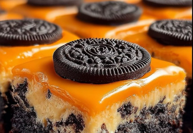 Oreo Layered Halloween Brownies