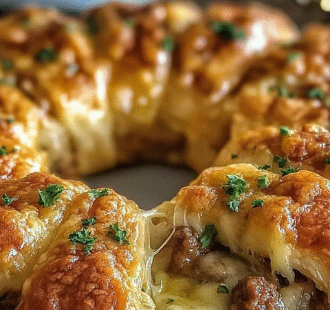 Sausage and Cheese Crescent Ring