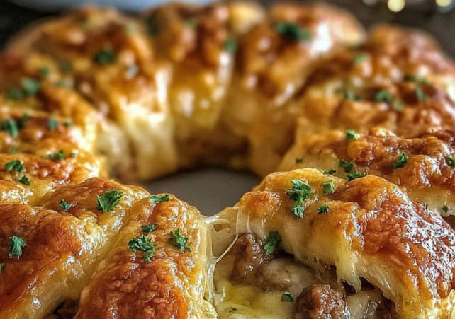 Sausage and Cheese Crescent Ring