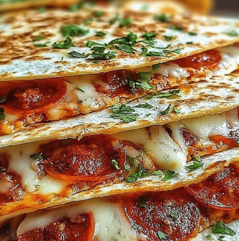Pepperoni Pizza Quesadillas