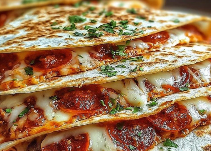 Pepperoni Pizza Quesadillas