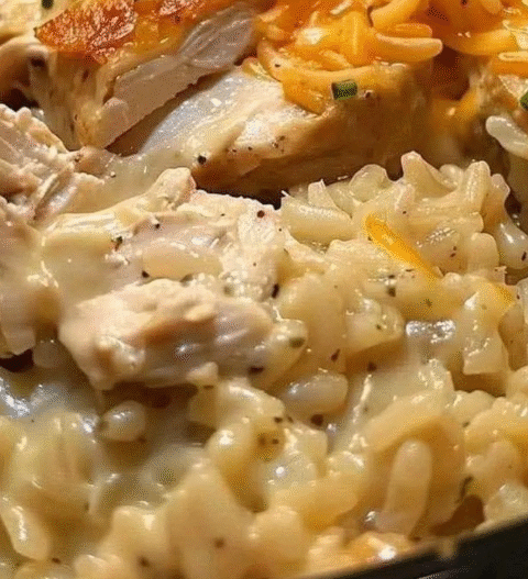 Creamy Chicken Rice Casserole: