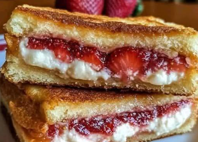 Fried Strawberry Cheesecake Sandwiches – Crispy, Creamy Southern Bliss
