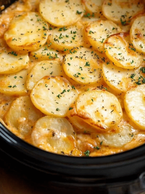 Slow Cooker Scalloped Potatoes
