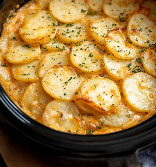 Slow Cooker Scalloped Potatoes