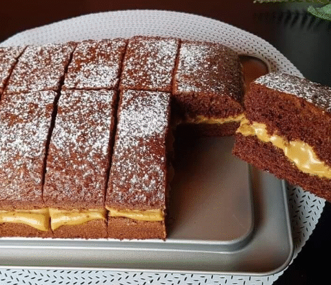 The Softest Chocolate Coffee Cake with Lotus Cream Topping