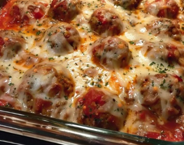 This Dump and Bake Meatball Casserole