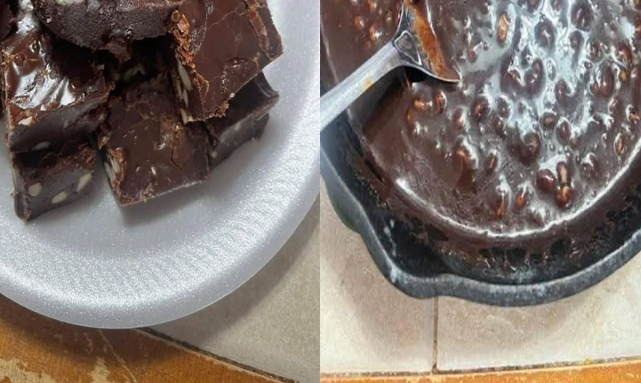 We always make our old fashioned black walnut fudge in a cast iron skille