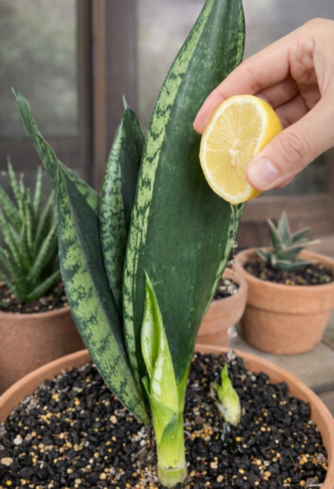 Snake Plant & Lemon Juice