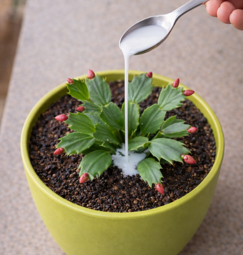 The White Liquid That Makes Thanksgiving Cactus Healthier and Bloom Better