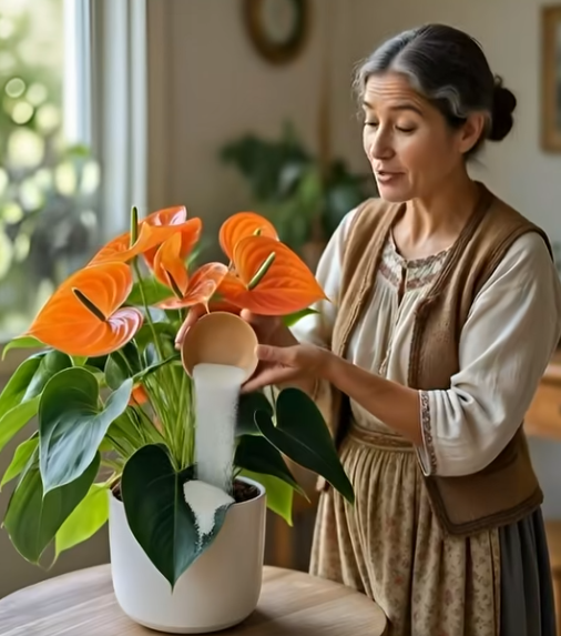 How to make anthuriums bloom beautifully with just simple ingredient in your kitchen.